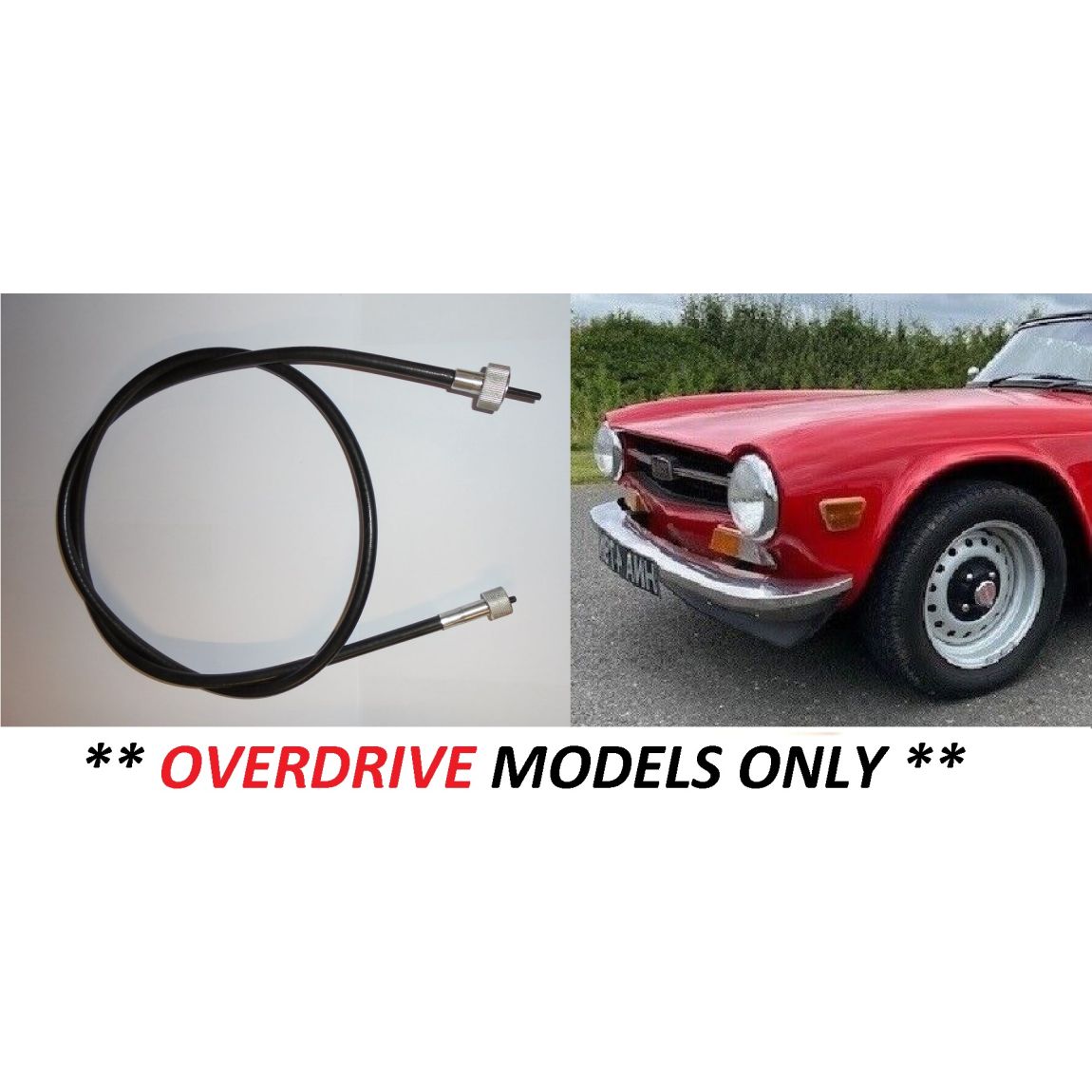 SPEEDO CABLE (Triumph TR5 TR6) (** With Overdrive **) (1967- 76) 